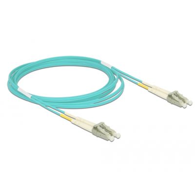 DeLOCK 86560 Glasfaserkabel 3 m LC OM3 Aqua-Farbe