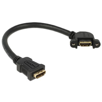 DeLOCK 0.25m 2xHDMI HDMI-Kabel 0,25 m HDMI Typ A (Standard) Schwarz
