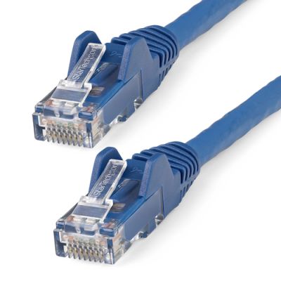 StarTech.com 7m Netzwerkkabel CAT6 - LSZH(weniger Rauch, Halogenfrei) - 10Gbit 650MHz 100W POE RJ45 U/UTP LAN-Patch Kabel - Blau, ETL Zertifizierung, 24AWG, Installationskabel