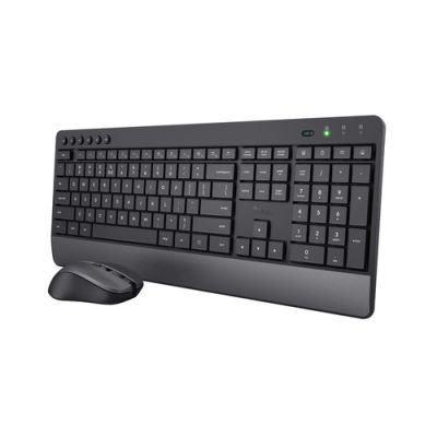 Trust Trezo Tastatur Maus enthalten RF Wireless QWERTY US Englisch Schwarz