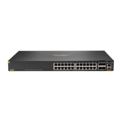 Aruba 6300F 24-port 1GbE Class 4 PoE & 4-port SFP56 Managed L3 Gigabit Ethernet (10/100/1000) Power over Ethernet (PoE) 1U Grau