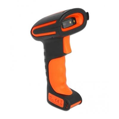 DeLOCK 90507 Barcodeleser Tragbares Barcodelesegerät 1D/2D CMOS Schwarz, Orange