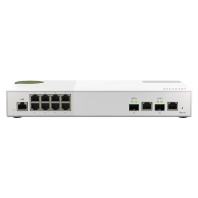 QNAP QSW-M2108-2C Netzwerk-Switch Managed L2 2.5G Ethernet (100/1000/2500) Grau, Weiß