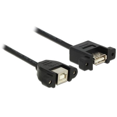 DeLOCK USB 2.0 B/A, 0.25m USB Kabel 0,25 m USB B USB A Schwarz
