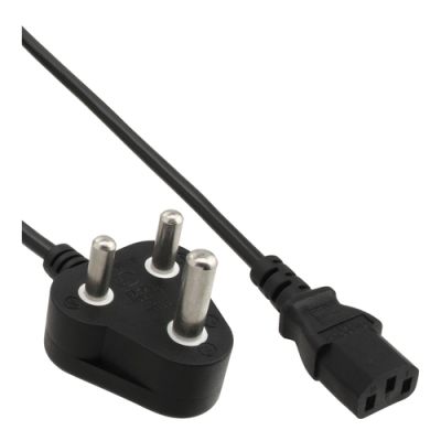 InLine Netzkabel, Netzst. Südafrika 10A Typ M auf Kaltgerätestecker C13, 1,8m