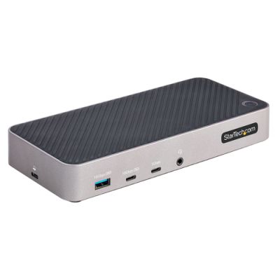 StarTech.com USB-C Dreifach Monitor Dockingstation - HDMI/DP Dreifach 4k USB-C Dock - 5x USB Hub - GbE - 100W PD - Universelle Multi Monitor Dockingstation - Thunderbolt 3/4 Kompatibel