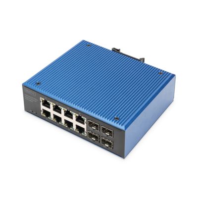 Digitus Industrieller 8+4 -Port Gigabit Ethernet PoE Switch