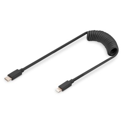 Digitus USB 2.0 - USB - C auf Lightning Spiralkabel