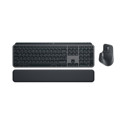 Logitech MX Keys S Combo Tastatur Maus enthalten RF Wireless + Bluetooth AZERTY Belgisch Graphit
