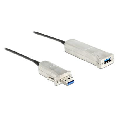 DeLOCK 20m USB3.0-A + USB Micro-B/USB3.0-A USB Kabel USB 3.2 Gen 1 (3.1 Gen 1) USB A USB A/Micro-USB B Schwarz, Silber