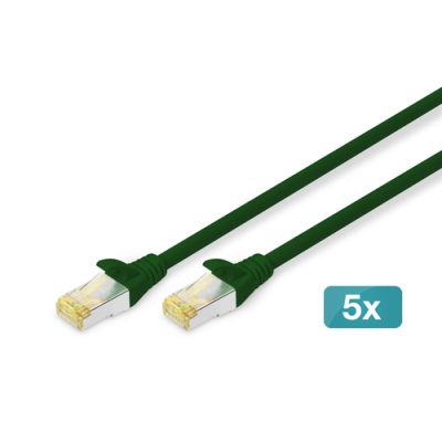 Digitus CAT 6A S/FTP Patchkabel, 5 Stück
