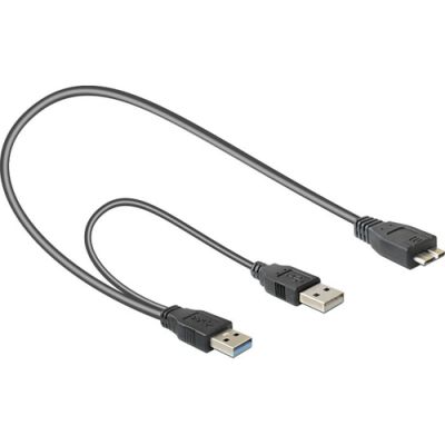 DeLOCK 82909 USB Kabel 0,2 m USB 3.2 Gen 1 (3.1 Gen 1) USB A Micro-USB B Grau