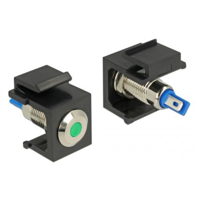 DeLOCK 86463 Drahtverbinder Keystone LED Schwarz, Blau, Grün, Edelstahl