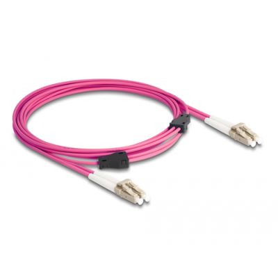 DeLOCK 87915 Glasfaserkabel 3 m LC OM4 Violett